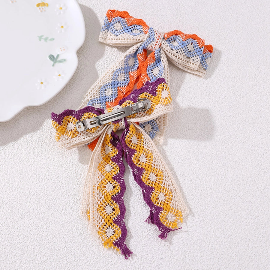 Women's Vintage Style Simple Style Bow Knot Alloy Cloth Hair Clip