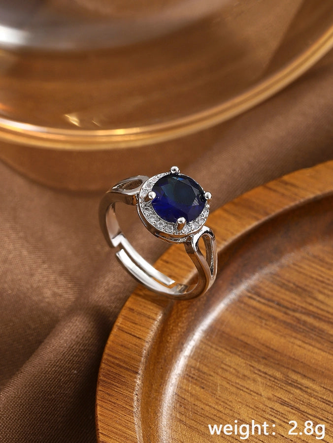 Copper Geometric Adjustable Ring