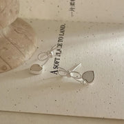 Bow Love Heart Stud Earrings C1370