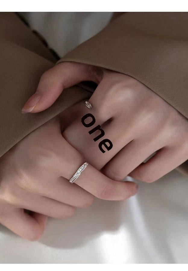 s925 Sterling Silver Mobius Couple Ring Fashion Personality Niche Design Plain Ring Ring