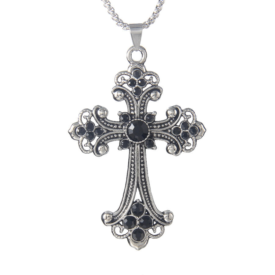 Hip-Hop Vintage Style Cross 201 Stainless Steel Alloy Plating Unisex Pendant Necklace