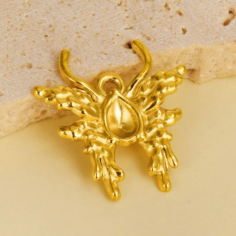 1 Piece 24 * 22mm 304 Stainless Steel 18K Gold Plated Butterfly Pendant Jewelry Accessories