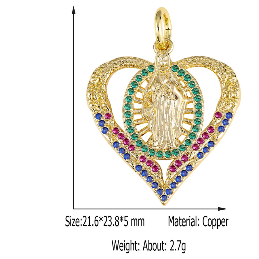 1 Piece 8.5*11.5mm Copper Geometric Pendant Jewelry Accessories