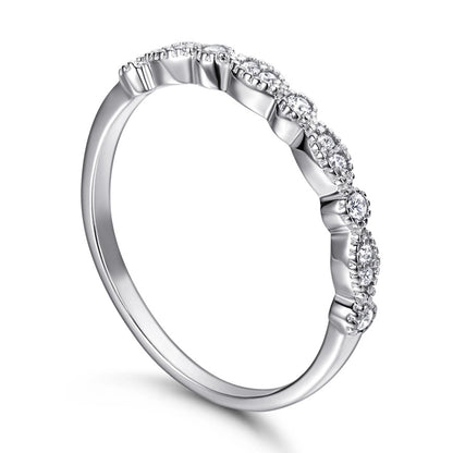 Tong Lin new simple ring fashion s925 sterling silver ring micro inlaid zircon row drill  engagement gift rings