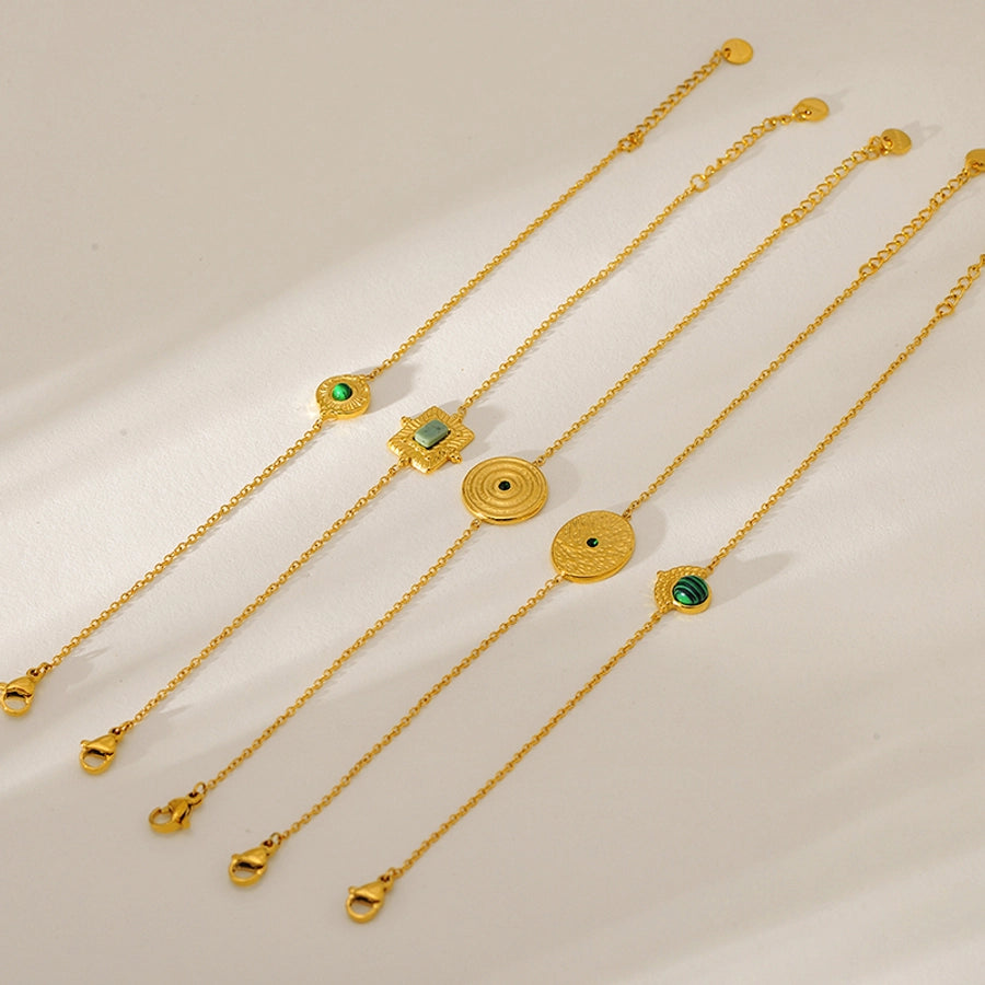 Vintage Style Simple Style Classic Style Geometric 304 Stainless Steel cable chain Bracelets In Bulk Stainless Steel Bracelets