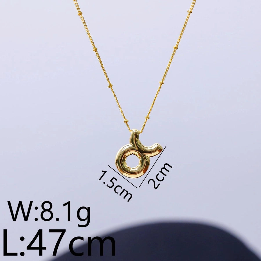 Jewelry IG Style Classic Style Commute Constellation 304 Stainless Steel 18K Gold Plated Pendant Necklace