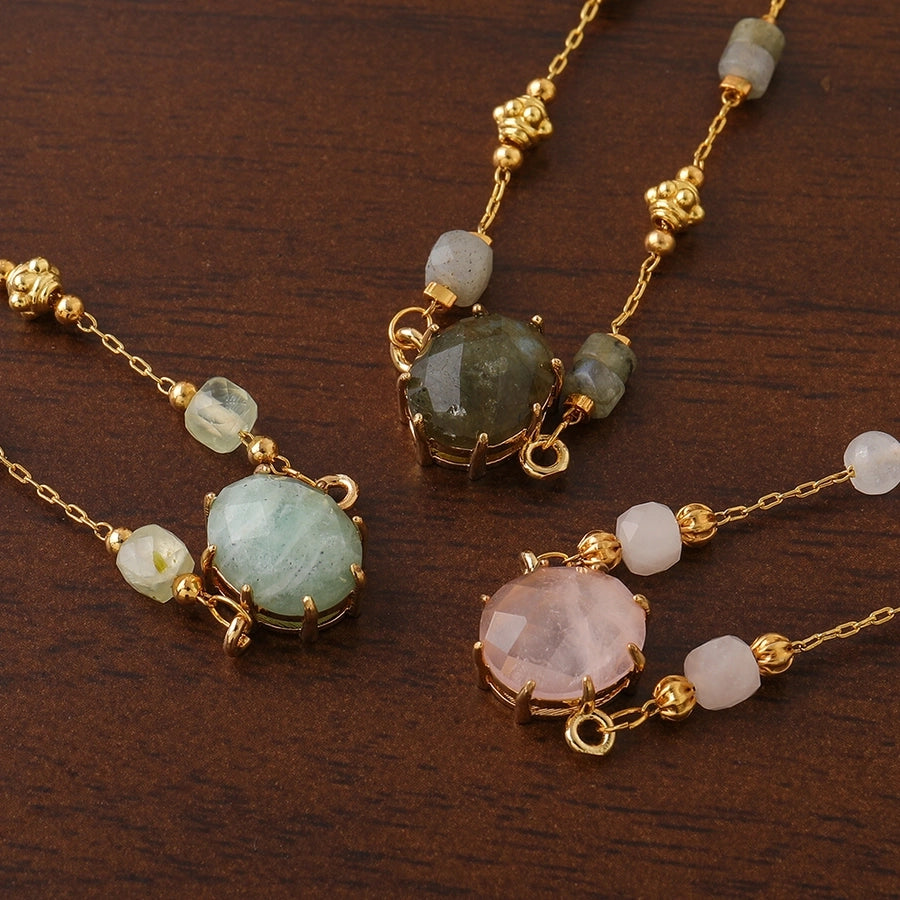 Jewelry Simple Style Irregular Oval natural stone Copper Natural Stone Inlay Bracelets