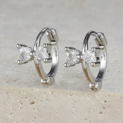 Y76011 Silver-White Diamond 2PCs
