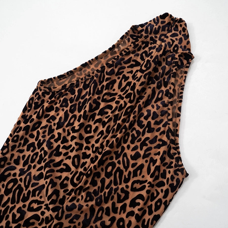 Women's Masquerade Streetwear Leopard Jumpsuits Jumpsuits