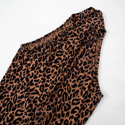 Women's Masquerade Streetwear Leopard Jumpsuits Jumpsuits