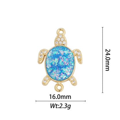 1 Piece Copper Tortoise Insect Pendant