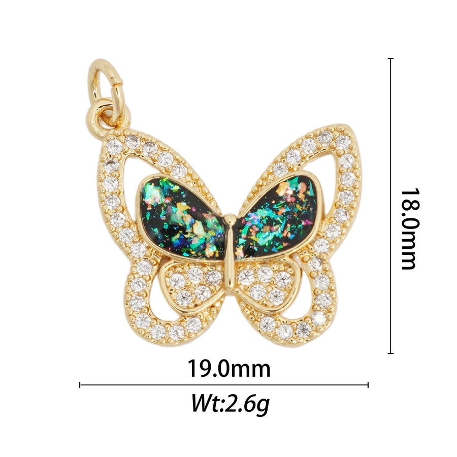 1 Piece Copper Butterfly Fish Tail Pendant