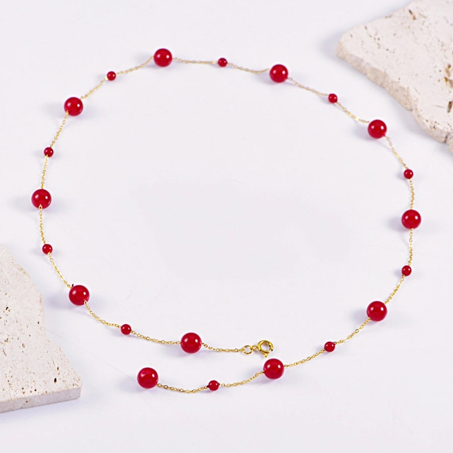 Jewelry Elegant Streetwear Round 304 Stainless Steel Plating Pendant Necklace