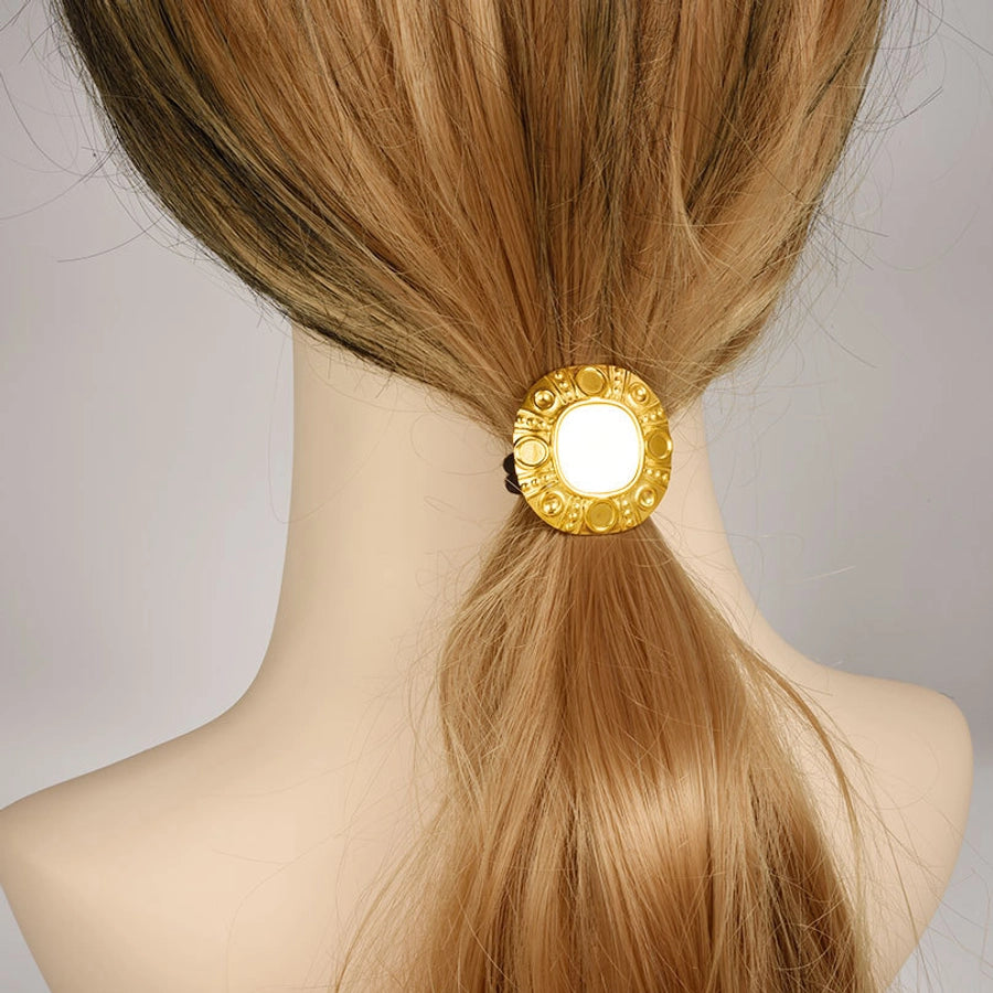 Women's Simple Style Geometric 304 Stainless Steel Plating Hair Tie