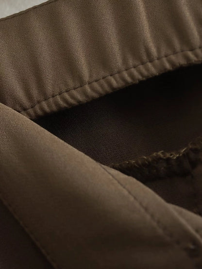 Women's Daily Simple Style Solid Color Shorts Pocket Casual Pants
