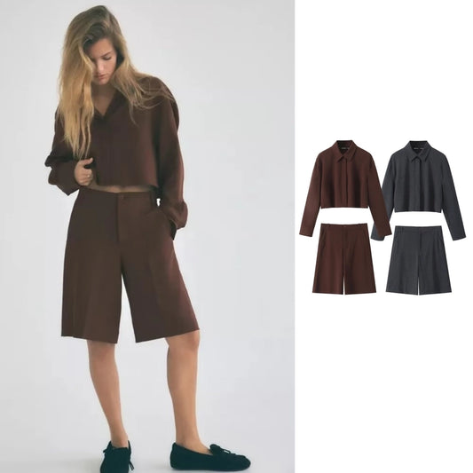 Daily Women's Casual Solid Color Spandex Polyester Leisure Suit Pants Sets Shorts Sets