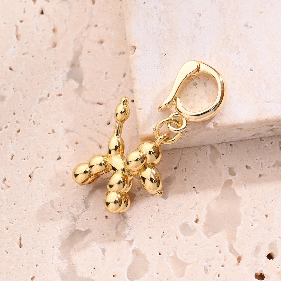 1 Pc/Package 14x14mm 18x14mm 21x21mm 5.5x4mm Copper Zircon 18K Gold Plated Tortoise Dog Moon Polished Pendant Jewelry Accessories