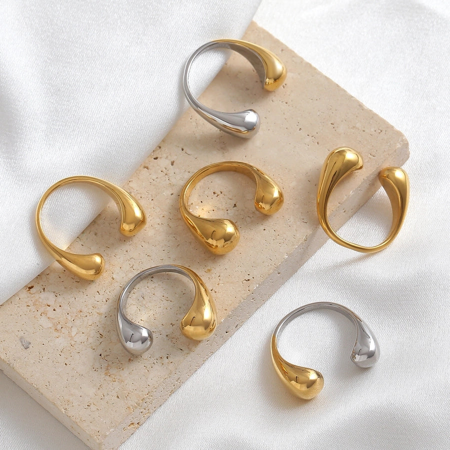 Jewelry Simple Style Commute Geometric 304 Stainless Steel Open Rings