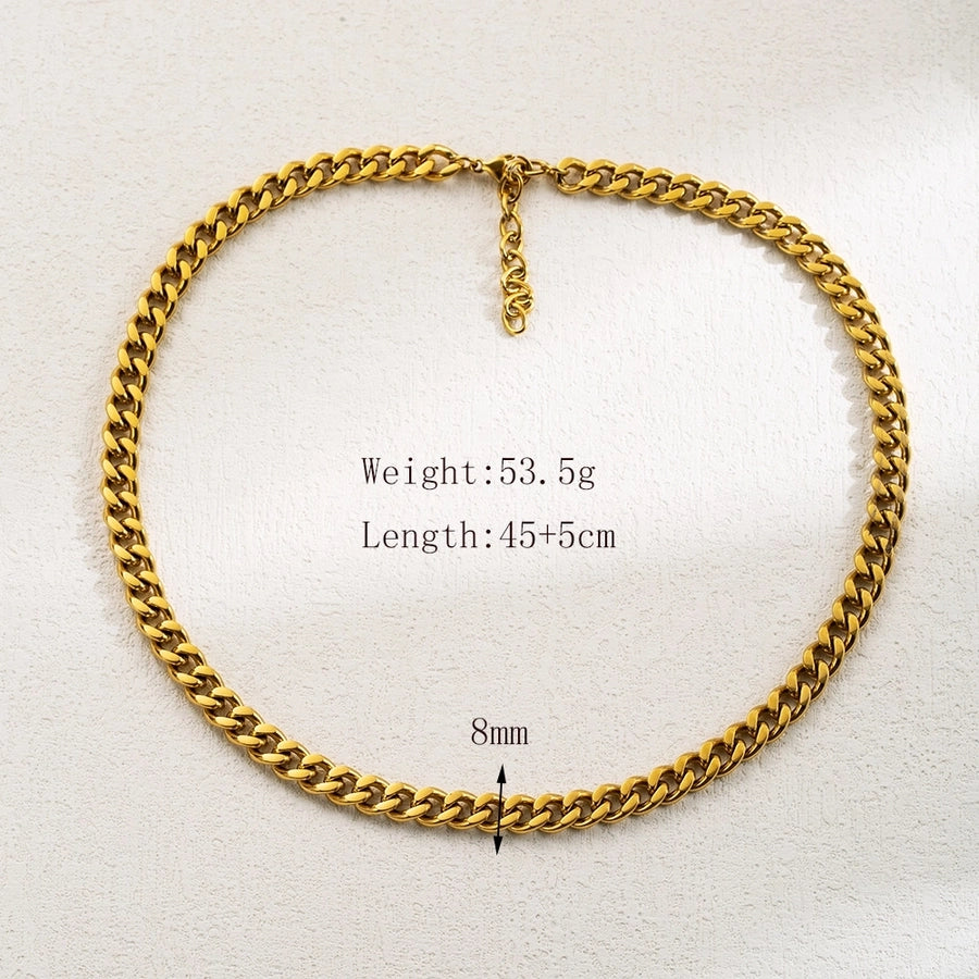 Jewelry Casual Commute Heart Shape Solid Color 304 Stainless Steel 18K Gold Plated Plating Pendant Necklace