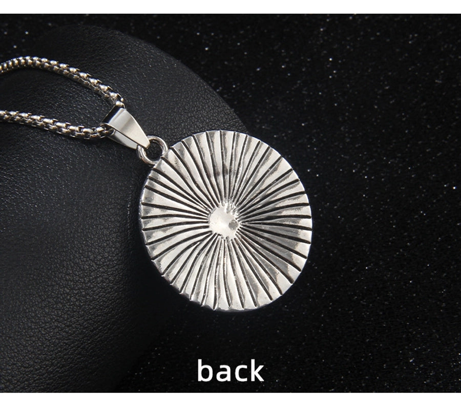 Hip-Hop Geometric Lion Wolf 201 Stainless Steel Alloy Inlay Rhinestones Unisex Pendant Necklace