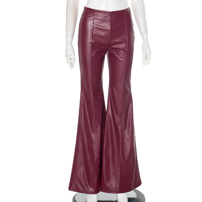 Women's Daily Streetwear Solid Color Flared Pants Casual Pants