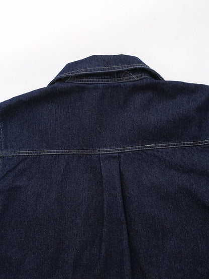 Daily Women's Simple Style Classic Style Solid Color Denim Pocket Skirt Sets Skirt Sets