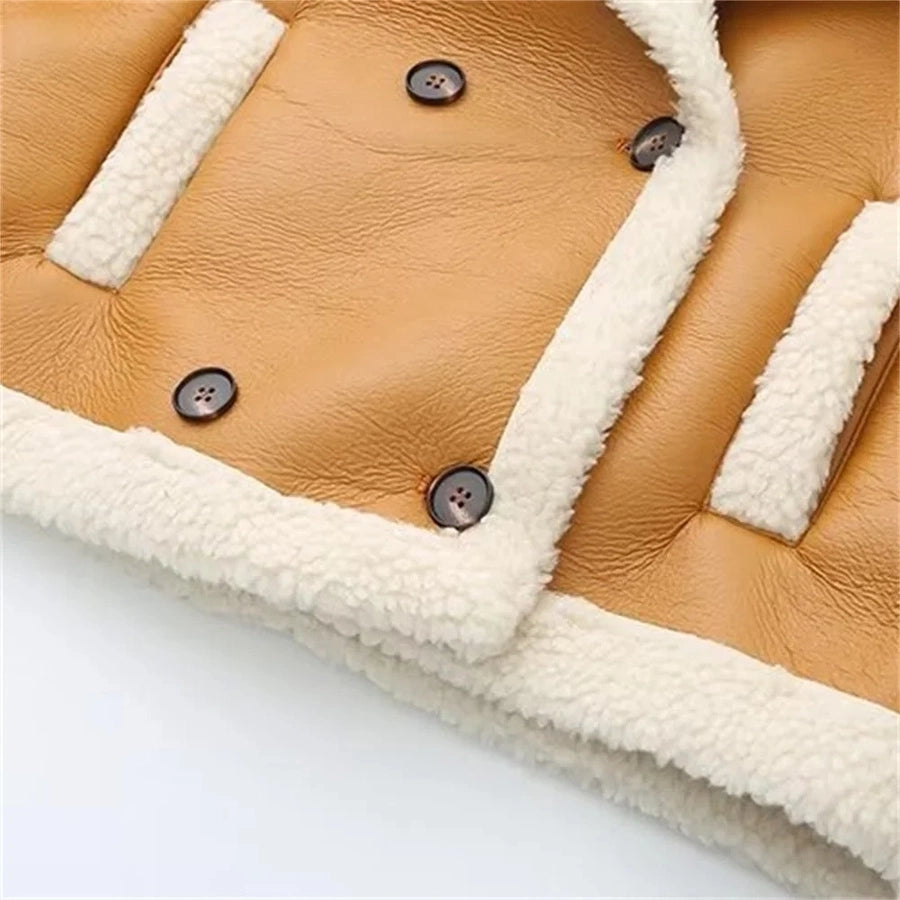 Women's Preppy Style Color Block Coat