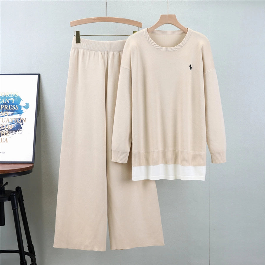 Holiday Daily Women's Vacation Simple Style Solid Color Polyester Pants Sets Pants Sets