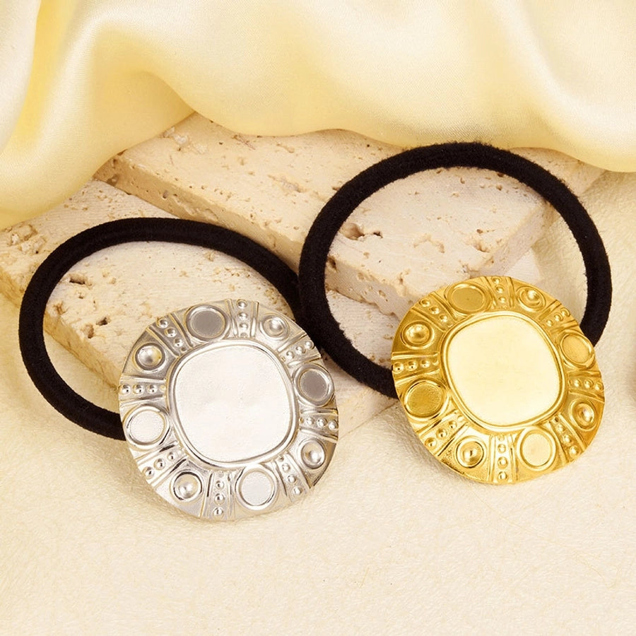 Women's Simple Style Geometric 304 Stainless Steel Plating Hair Tie