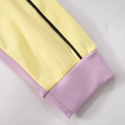 Daily Women's Streetwear Contrast Collar Spandex Polyester Twilled Satin Shorts Sets Shorts Sets