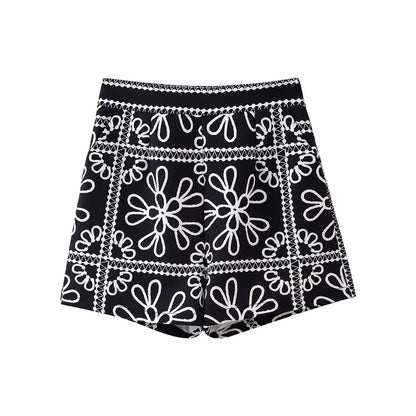 Daily Women's Streetwear Printing Polyester Printing Shorts Sets Shorts Sets