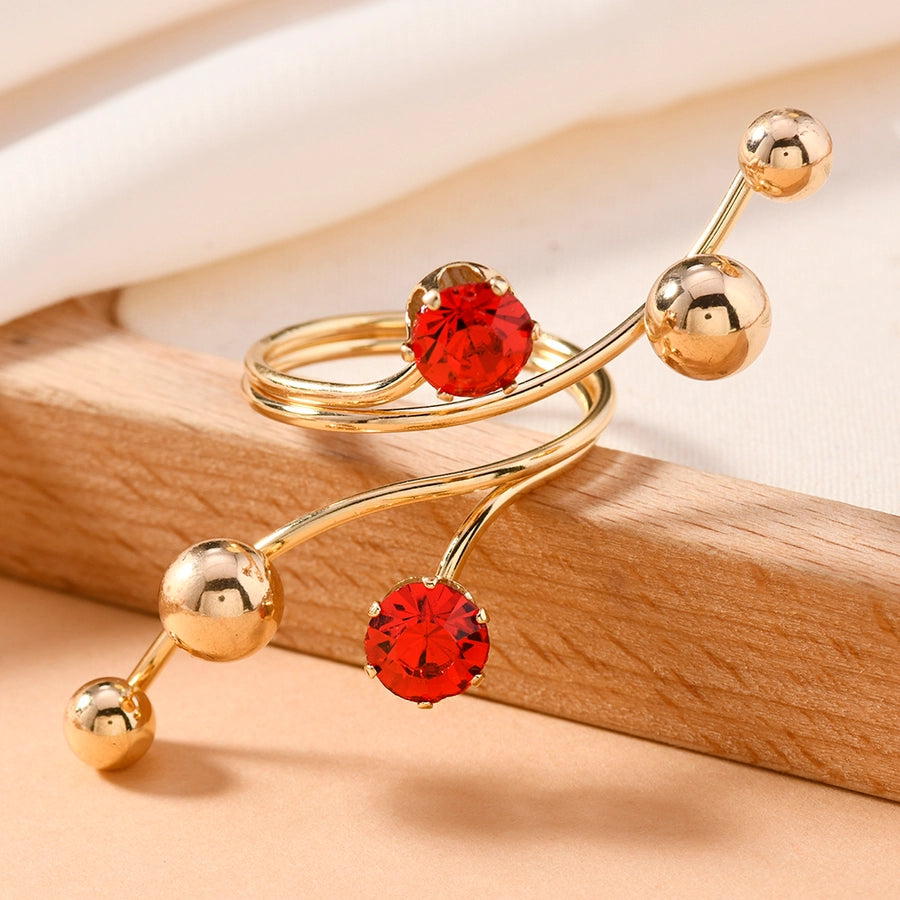 Elegant Streetwear Geometric Alloy Rhinestones Pearl Women's Rings