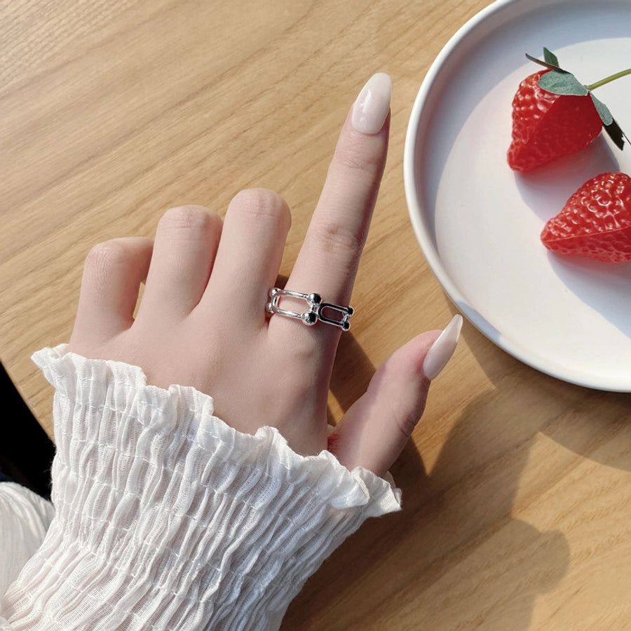 925 Sterling Silver U Shape Rings