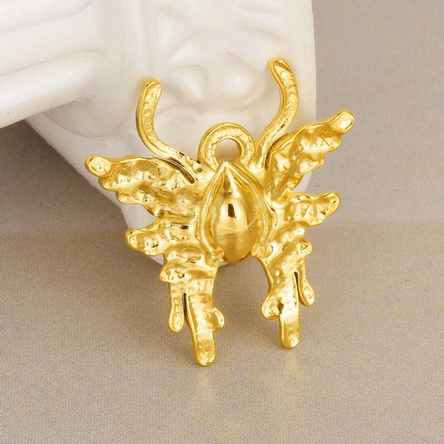 1 Piece 24 * 22mm 304 Stainless Steel 18K Gold Plated Butterfly Pendant Jewelry Accessories