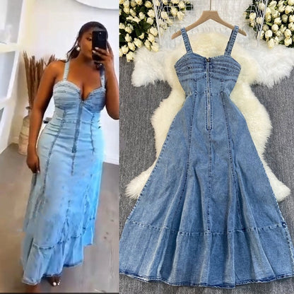 Women's Strap Dress Elegant Strap Sleeveless Solid Color Maxi Long Dress Daily