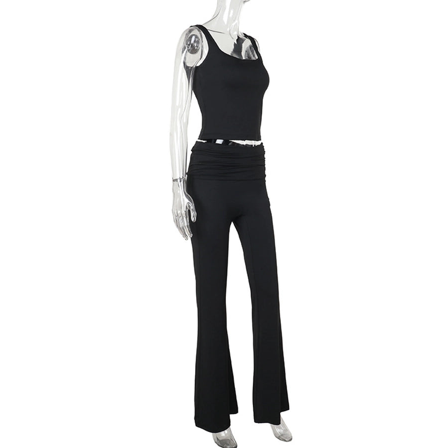 Holiday Daily Women's Streetwear Solid Color Spandex Polyester Pants Sets Pants Sets