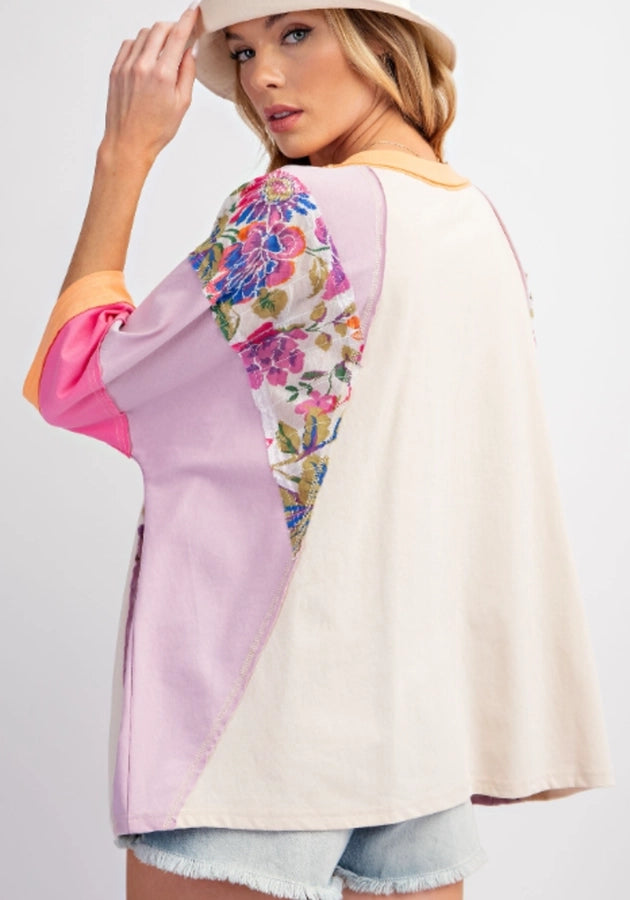 Hoodies & Sweatshirts 3/4 Length Sleeve Casual Streetwear Color Block Stripe