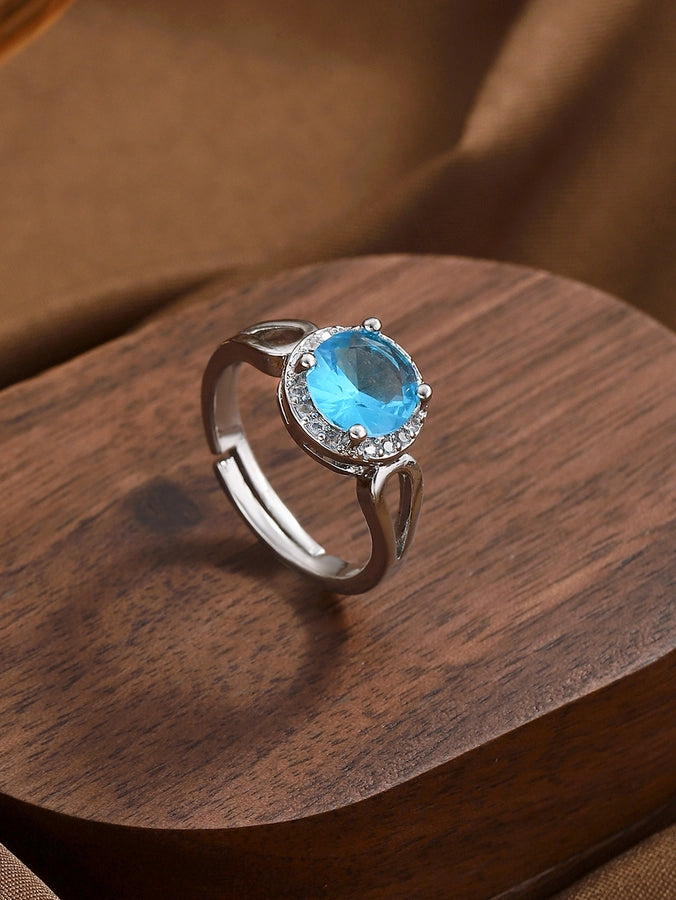 Copper Geometric Adjustable Ring