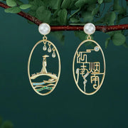 Gold Misty Rain in Southern Earrings