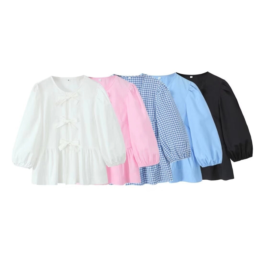 Women's Blouse Long Sleeve Blouses Streetwear Solid Color