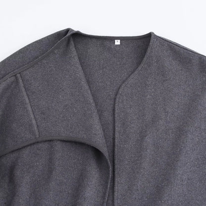Women's Elegant Solid Color Asymmetrical Coat