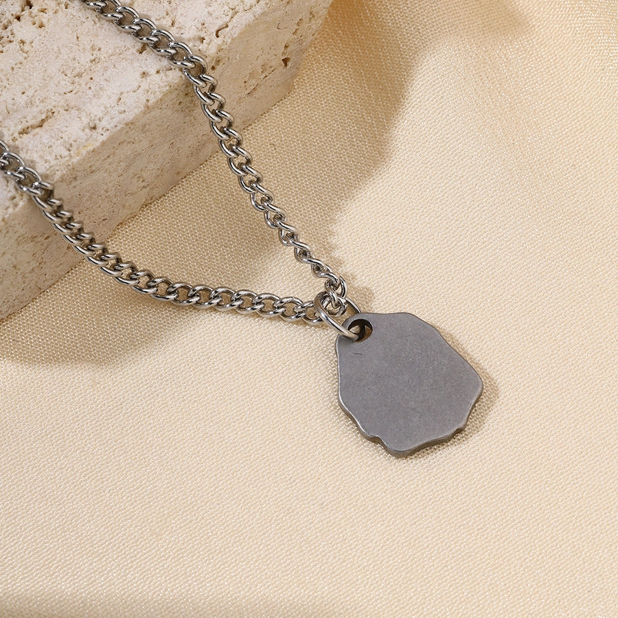 Jewelry Vintage Style Irregular 304 Stainless Steel Pendant Necklace