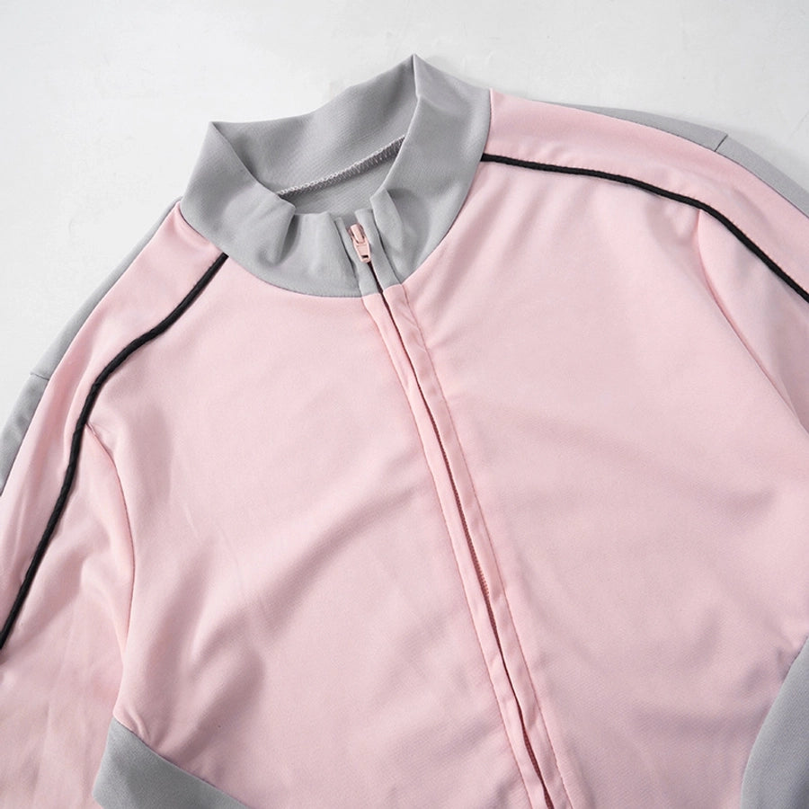 Daily Women's Streetwear Contrast Collar Spandex Polyester Twilled Satin Shorts Sets Shorts Sets