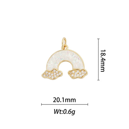 1 Piece Copper Zircon Geometric Star Pendant