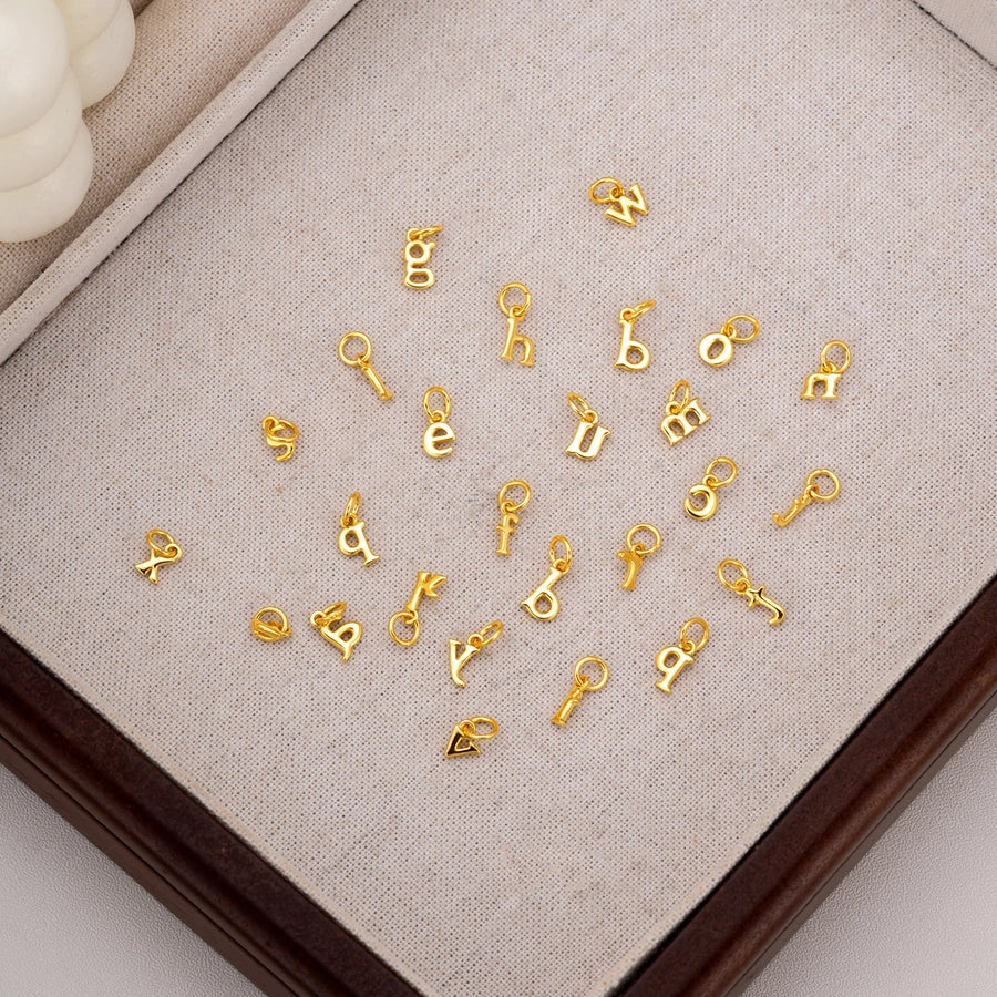 S925 Sterling Silver European and American New 26 Letter Pendant Couple Bracelet Necklace Name English Pendant DIY Ornament Accessories