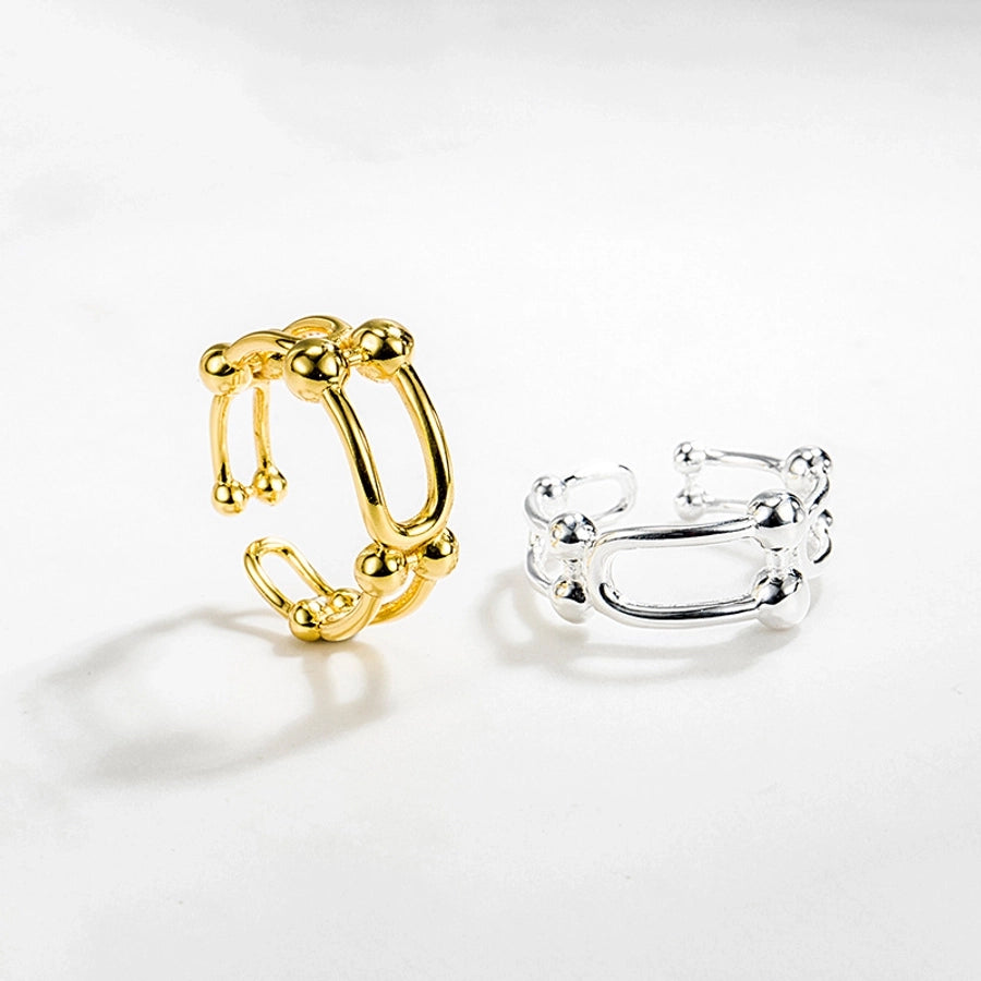 925 Sterling Silver U Shape Rings