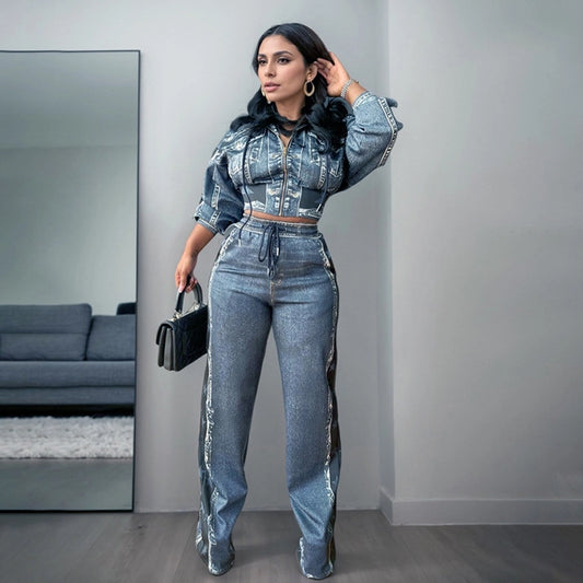Daily Women's Streetwear Solid Color Spandex Polyester Twilled Satin Pants Sets Pants Sets