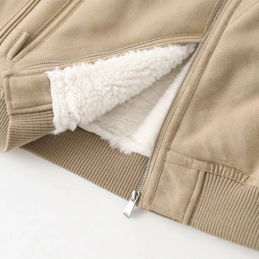 Women's Casual Solid Color Pocket Zipper Coat