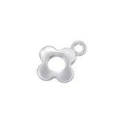 Vd1676 White Gold Color Hollow Four-Leaf Clover