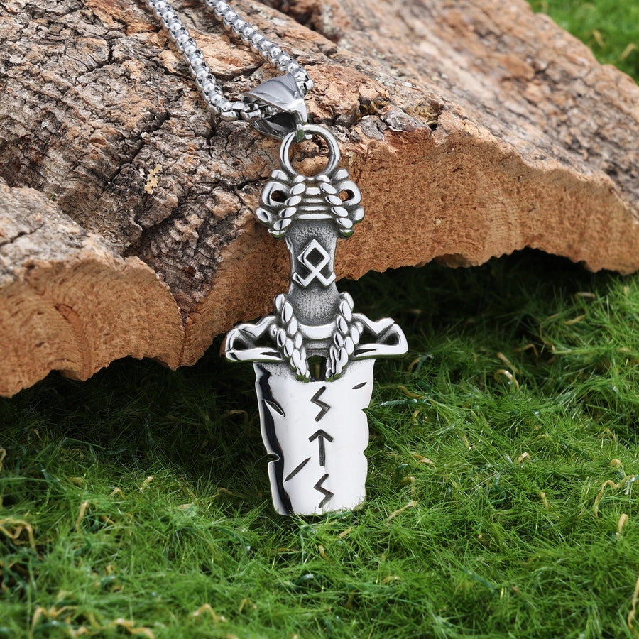 Hip-Hop Vintage Style Broken Sword 304 Stainless Steel Unisex